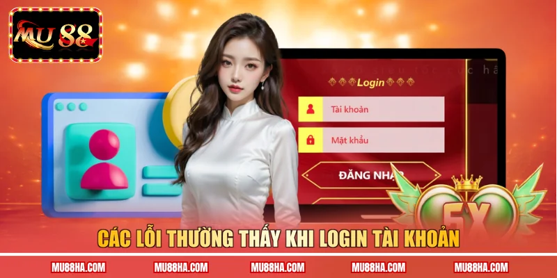 Các lỗi thường thấy khi login tài khoản