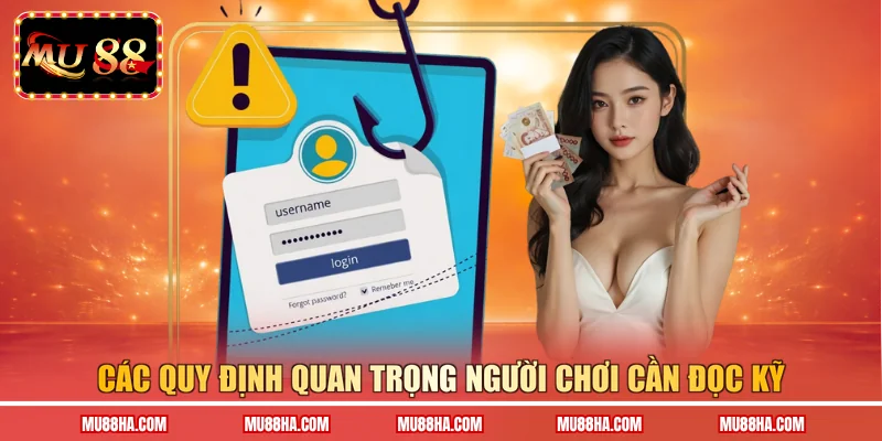 Các quy định quan trọng người chơi cần đọc kỹ